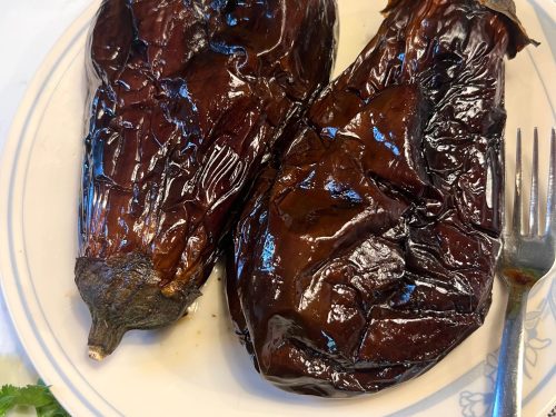 Air Fried Eggplant Baingan Roast Eggplant Baingan in Air Fryer