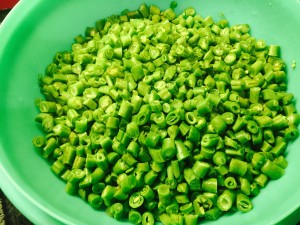 Wash and chop Green Beans