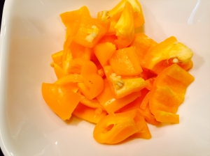 Chop Yellow Peppers