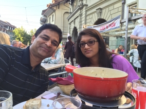 Enjoying Fondue!